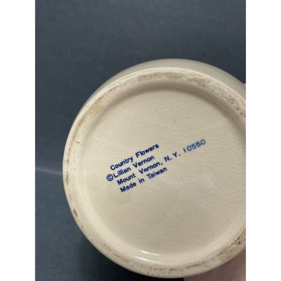 Lilian Vernon Country Flowers Decorative Ceramic Pitcher 6 1/2" Tall - Picture 10 of 11